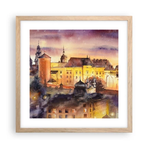 Poster în ramă de stejar deschis - Poveste și basm - 40x40 cm