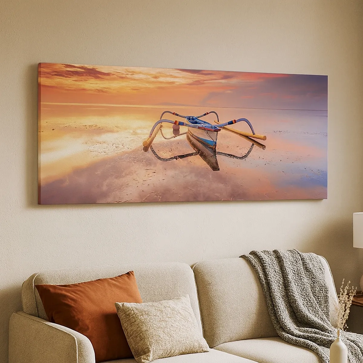 Tablou pe pânză - Liniștea unei seri tropicale - 30x30 cm