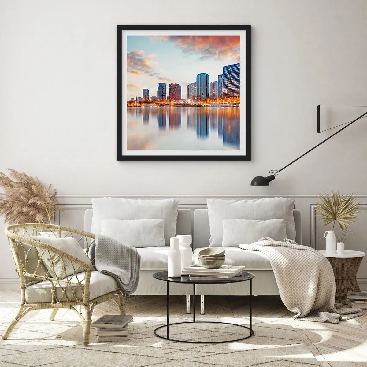 Poster în ramă neagră - Calmul monumental al Parisului - 30x30 cm