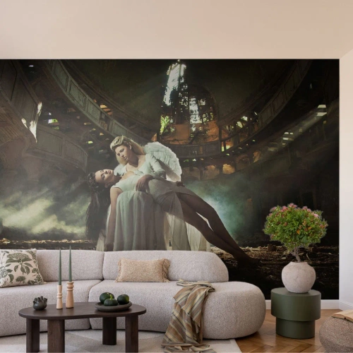 Tapet Premium Canvas - Spiritul vechiului teatru - Femeie, Înger, Bucată - 250x175 cm