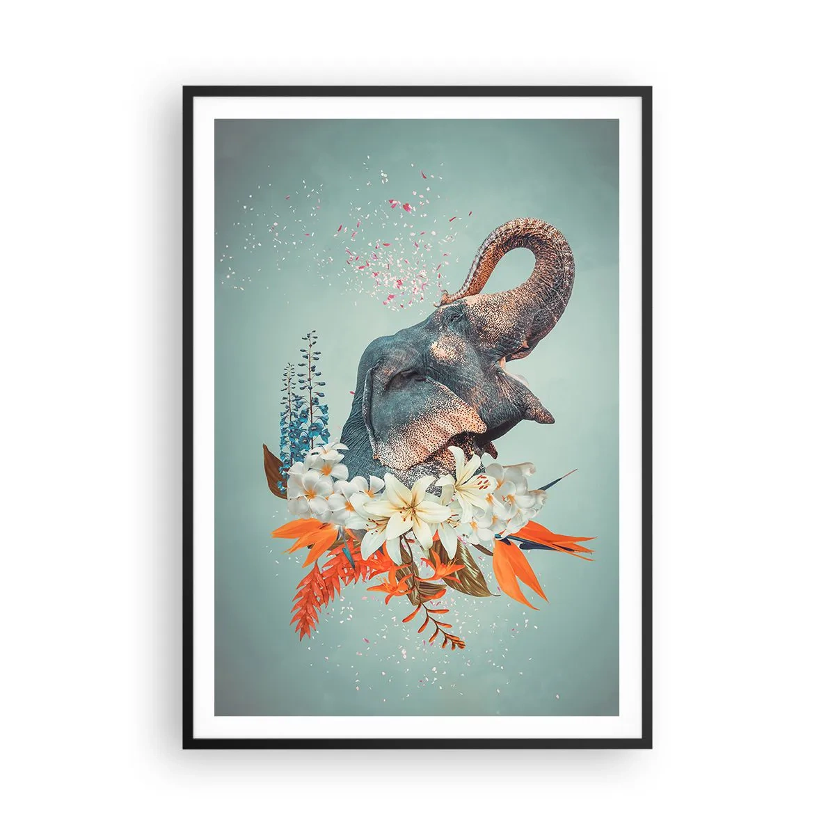 Poster în ramă neagră - Urlet de bucurie - 70x100 cm