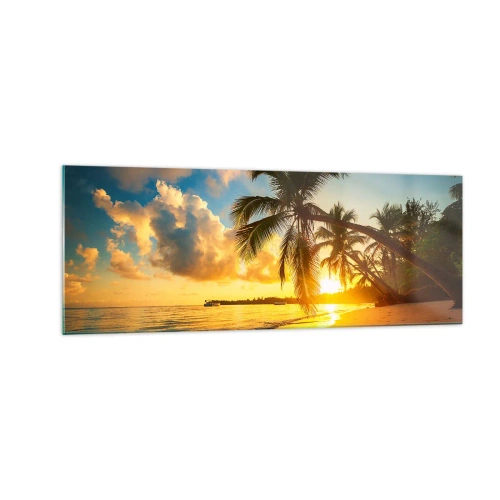 Tablou pe sticlă - Visul din Caraibe - 140x50 cm