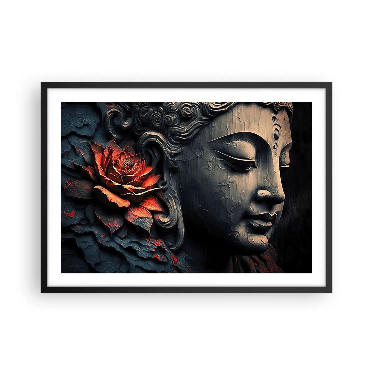 Poster în ramă neagră - În ton cu lumea - 70x50 cm