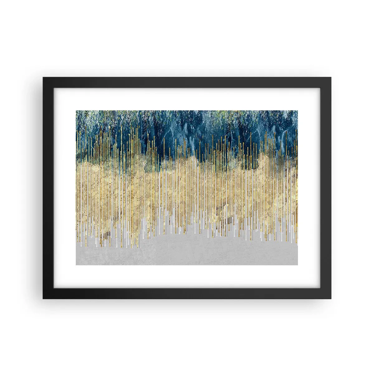 Poster în ramă neagră - Granița aurită - 40x30 cm