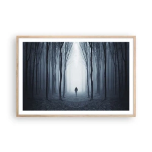 Poster în ramă de stejar deschis - Și totul este simplu și clar - 91x61 cm