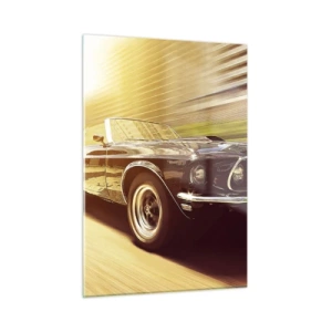 Tablou pe sticlă - 1967 - întoarcerea unei legende - 50x70 cm