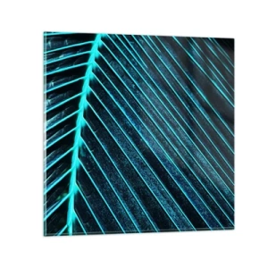 Tablou pe sticlă - Textura verdelui - 40x40 cm