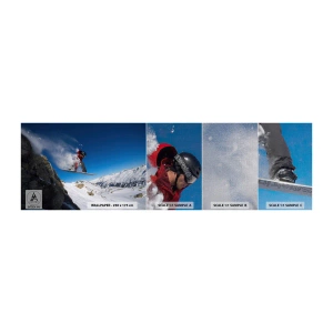 Mostră tapet Premium Canvas - Și ai devenit parte din spațiul - Peisaj, Snowboarding, Sport - 100x30 cm
