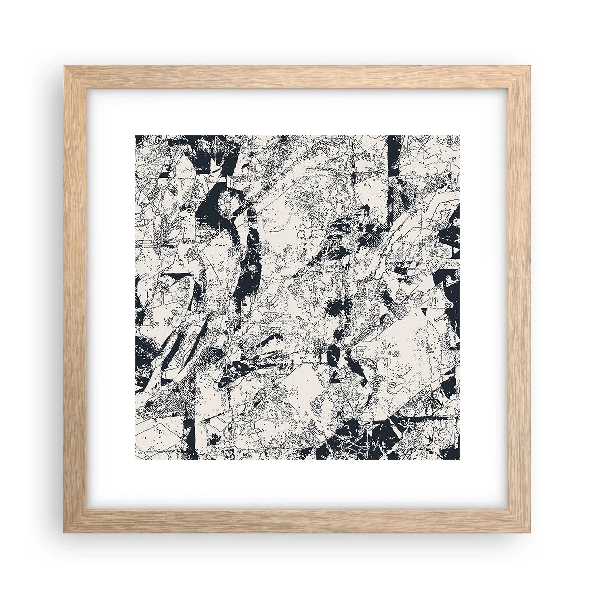 Poster în ramă de stejar deschis - Întrepătrunderea contrariilor - 30x30 cm