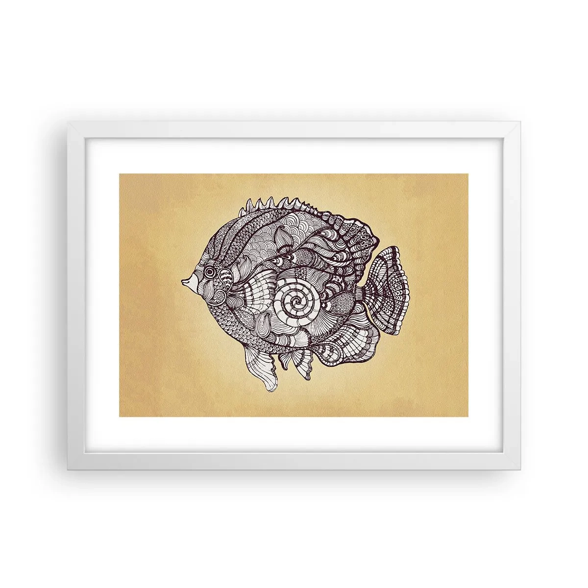 Poster în ramă albă - Dintr-un ocean de ornamente - 40x30 cm