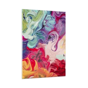 Tablou pe sticlă - Nașterea culorii - 50x70 cm