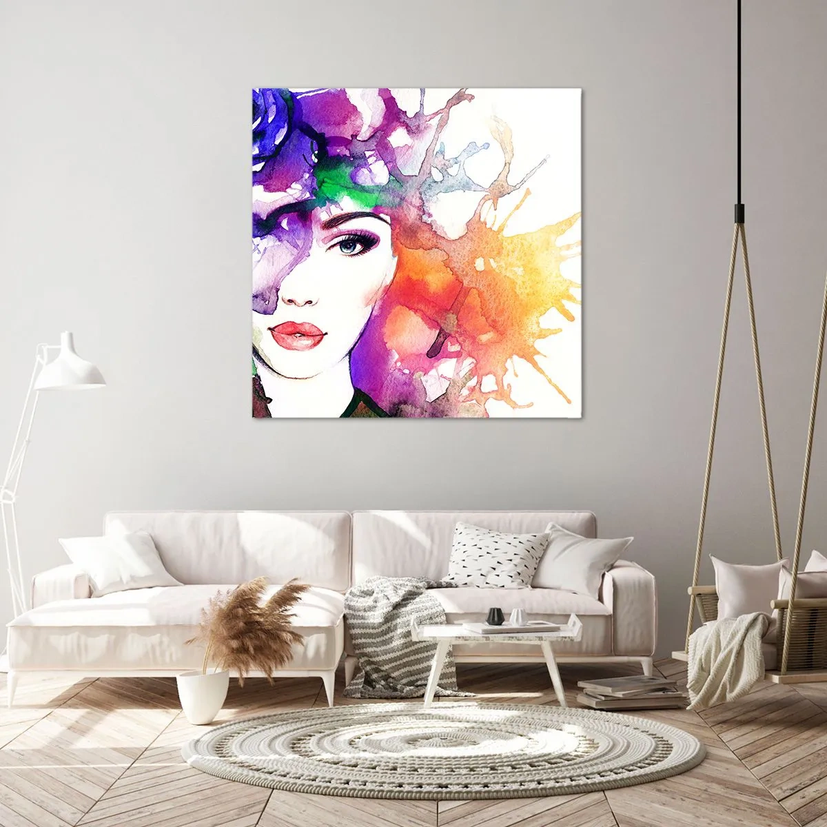 Tablou pe pânză - Cu capul în nori - 40x40 cm