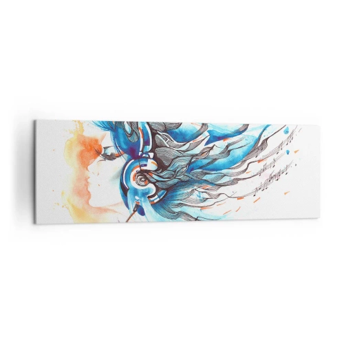 Tablou pe pânză - Lasă muzica să curgă - 160x50 cm