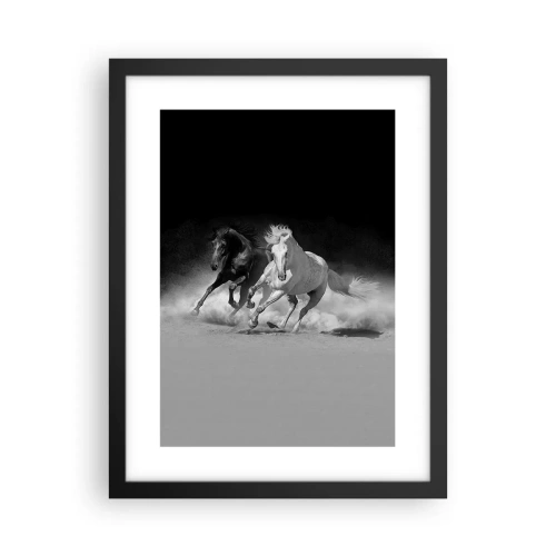 Poster în ramă neagră - Galopul libertății - 30x40 cm