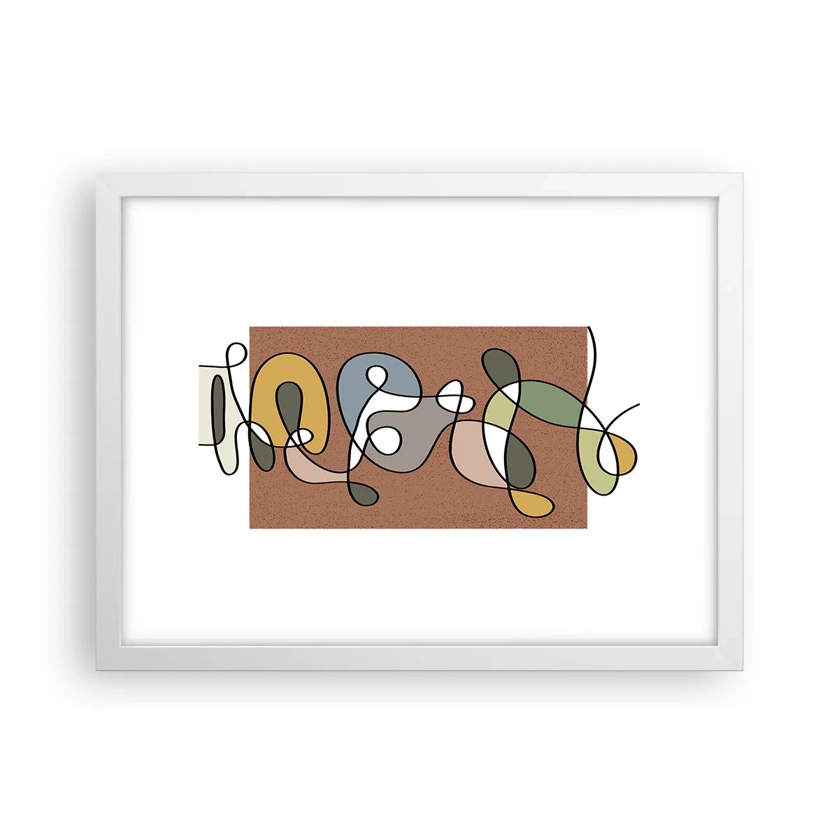 Poster în ramă albă - Abstracția care merită un zâmbet - 40x30 cm