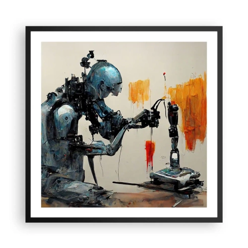 Poster în ramă neagră - Vine ziua de mâine..... - 60x60 cm