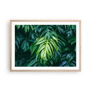 Poster în ramă de stejar deschis - Scufundă-te în prospețime - 70x50 cm