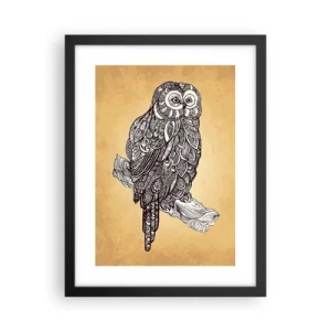 Poster în ramă neagră - Ornamente complicate de înțelepciune - 30x40 cm