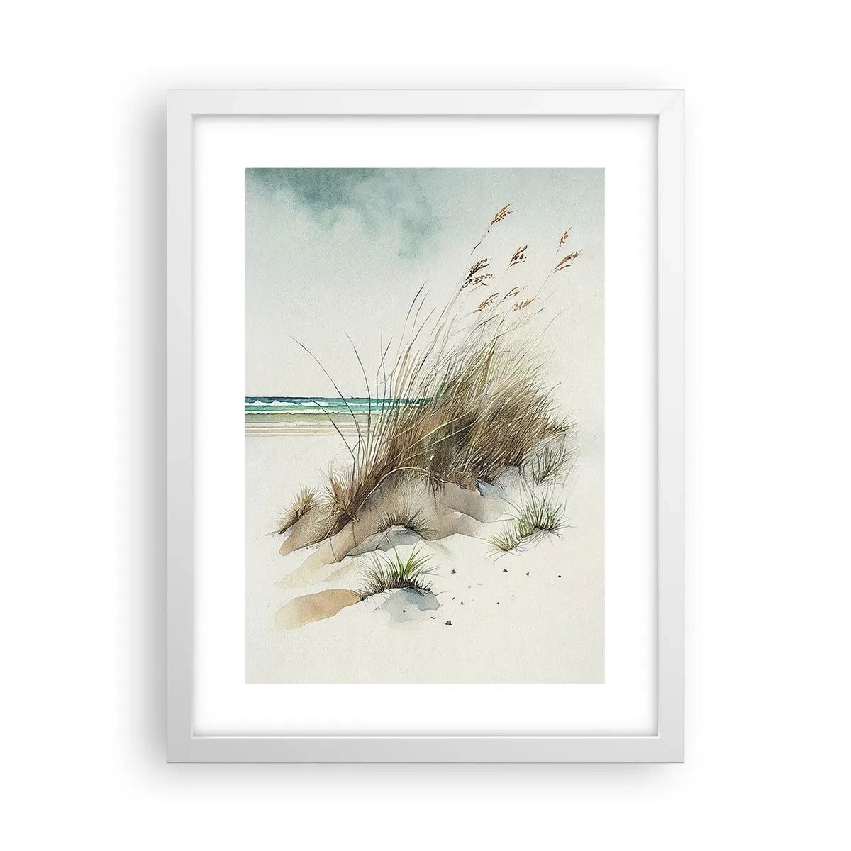 Poster în ramă albă - Înfășurate în nisip - 30x40 cm