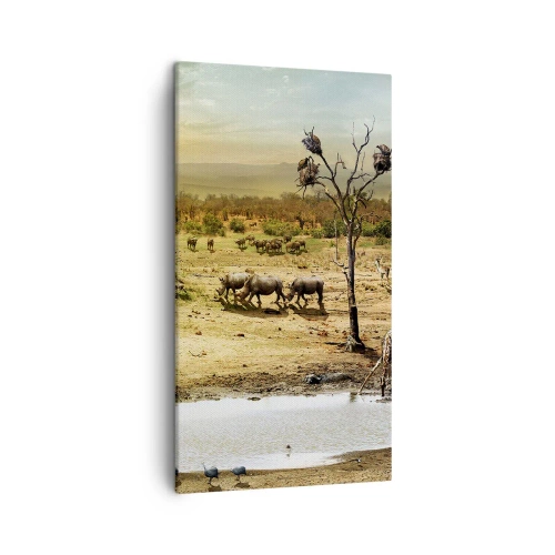 Tablou pe pânză - "Și din Eden curgea un râu..." - 45x80 cm