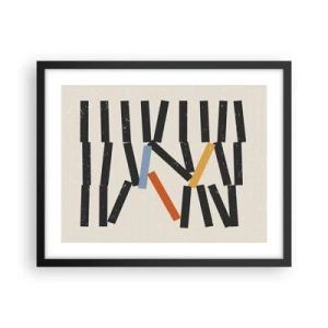 Poster în ramă neagră - Domino - compoziție - 50x40 cm