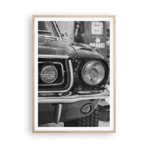 Poster în ramă de stejar deschis - Condus dur - 70x100 cm