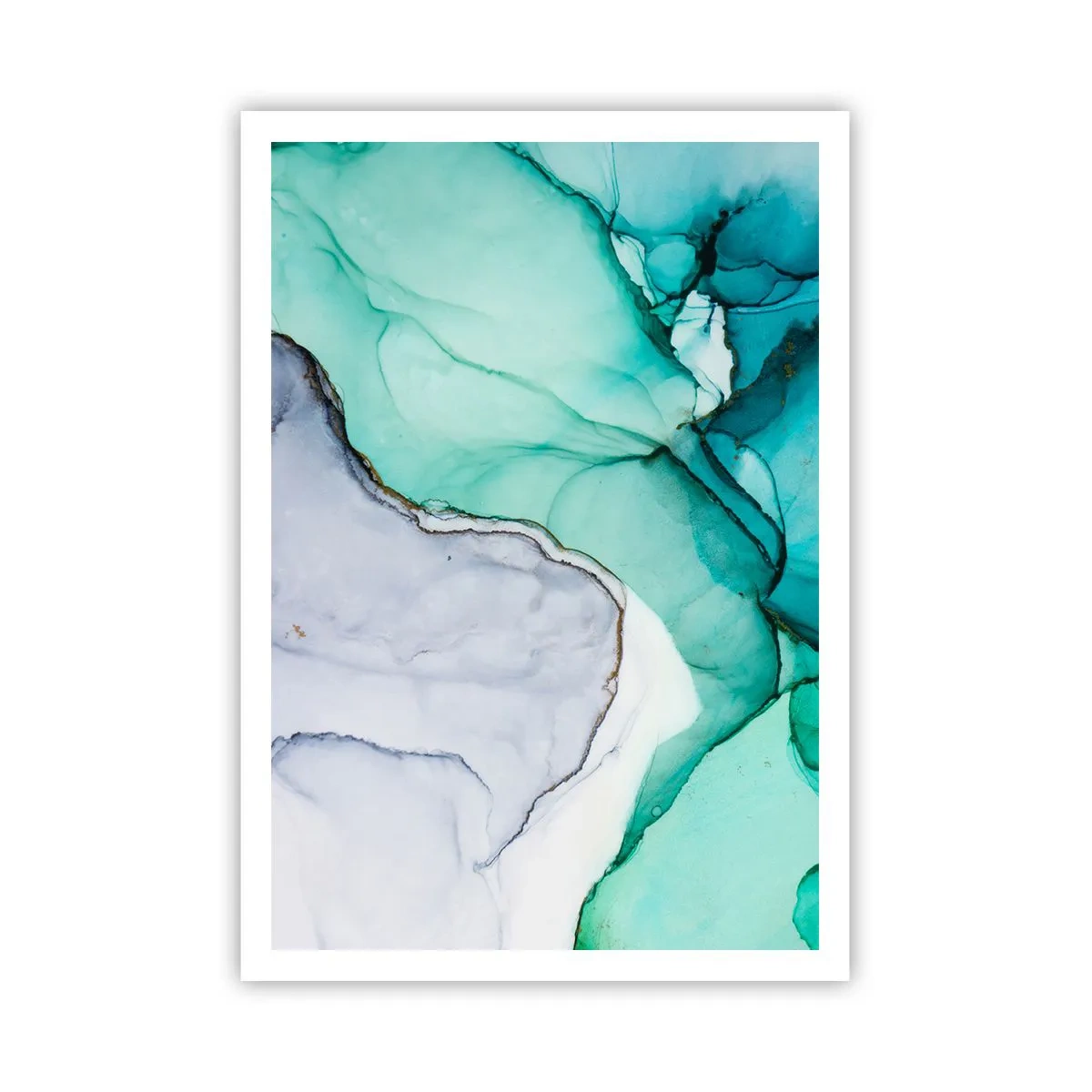 Poster - Studiu în turcoaz - 70x100 cm