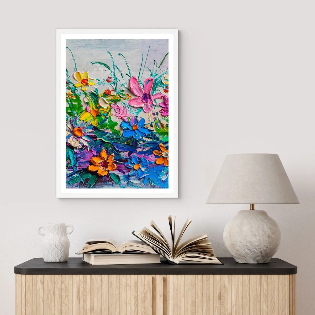 Poster în ramă albă - Nu este deloc o natură moartă - 40x50 cm