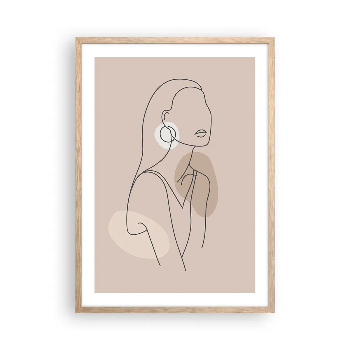 Poster în ramă de stejar deschis - Icoana fecioarei - 50x70 cm