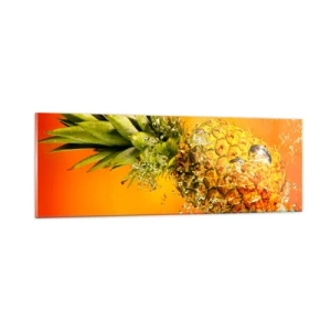 Tablou pe sticlă - Prospețime suculentă tropicală - 90x30 cm