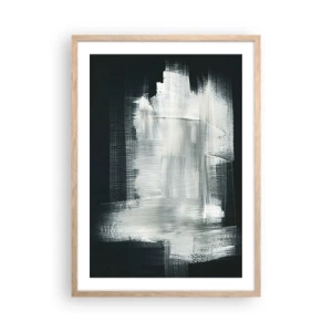 Poster în ramă de stejar deschis - Țesut vertical și orizontal - 50x70 cm