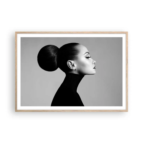 Poster în ramă de stejar deschis - Nefertiti contemporană - 100x70 cm