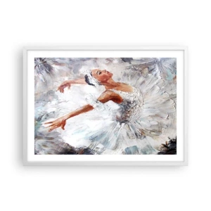 Poster în ramă albă - Moale și ușoară ca tulul - 70x50 cm