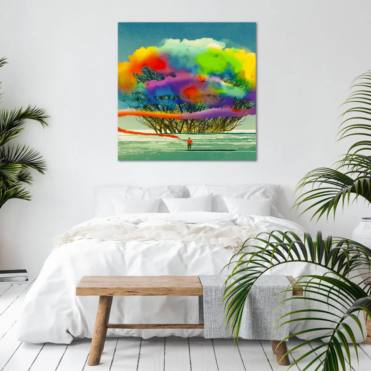 Tablou pe pânză - Aducând această lume la viață - 40x40 cm