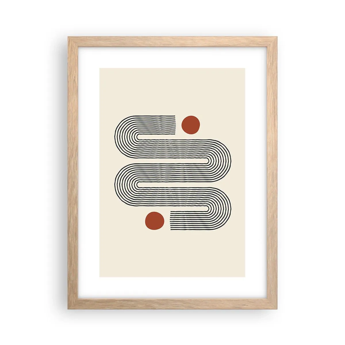 Poster în ramă de stejar deschis - De la început până la sfârșit - 30x40 cm