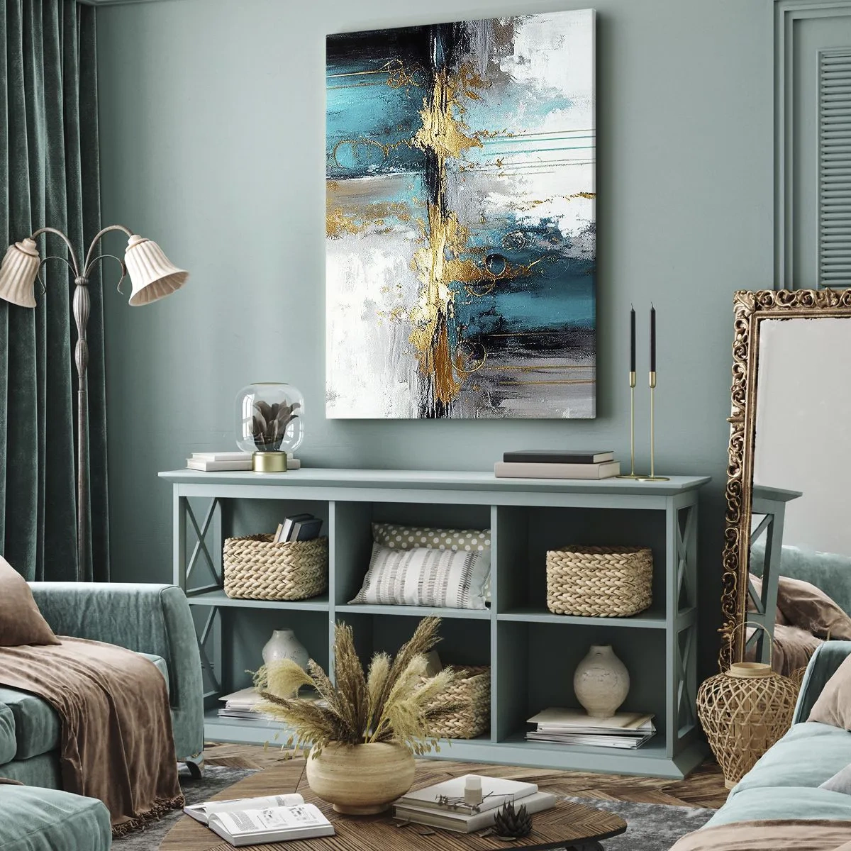 Tablou pe pânză - Totul curge - 45x80 cm