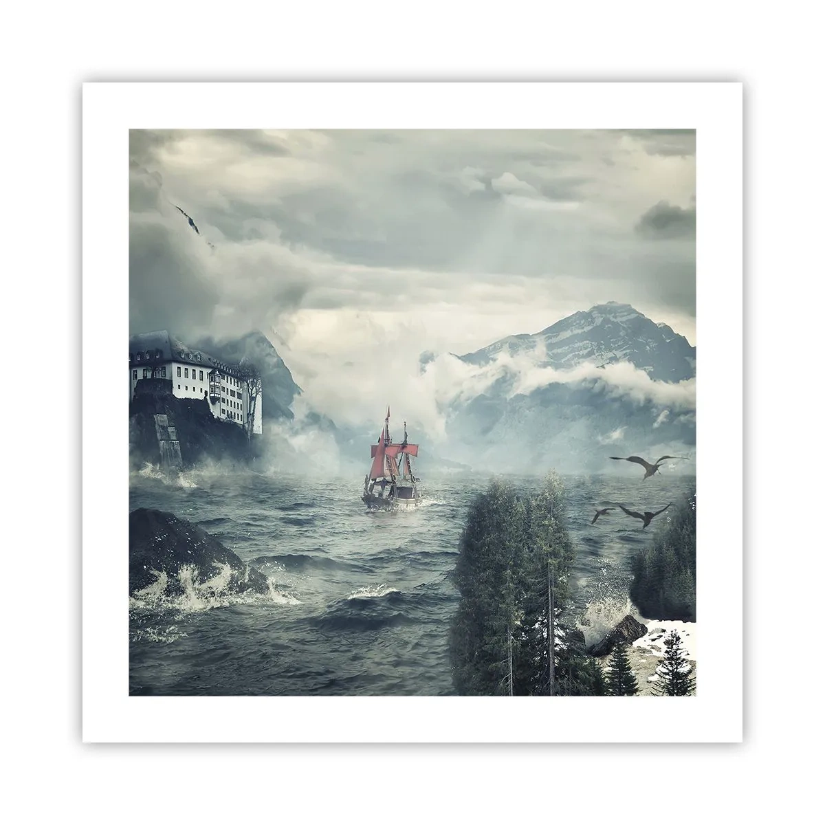 Poster - Pe ape magice - 50x50 cm