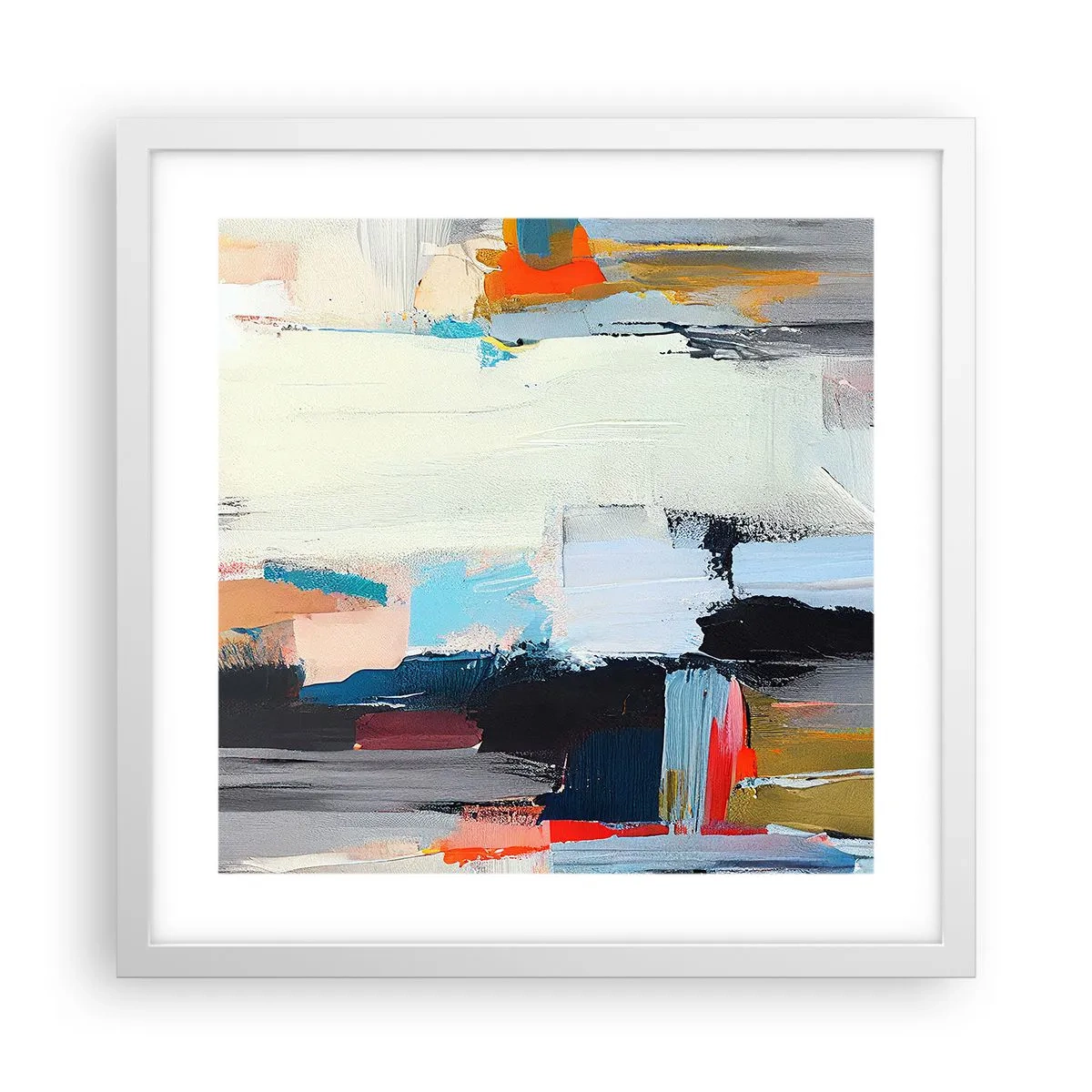 Poster în ramă albă - Există o metodă? - 40x40 cm