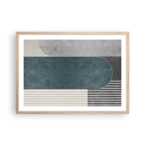 Poster în ramă de stejar deschis - Compoziție de nivel - 70x50 cm