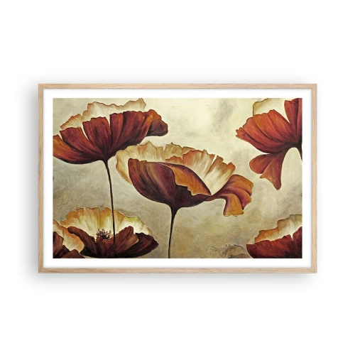 Poster în ramă de stejar deschis - Lunca - 91x61 cm