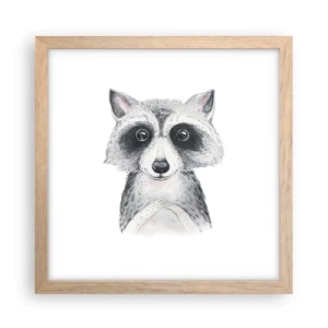 Poster în ramă de stejar deschis - Un moment pentru emoții - 30x30 cm