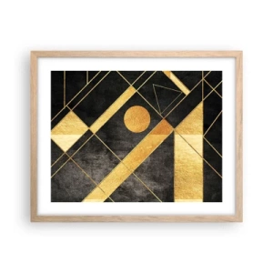 Poster în ramă de stejar deschis - Soarele deșertului - 50x40 cm