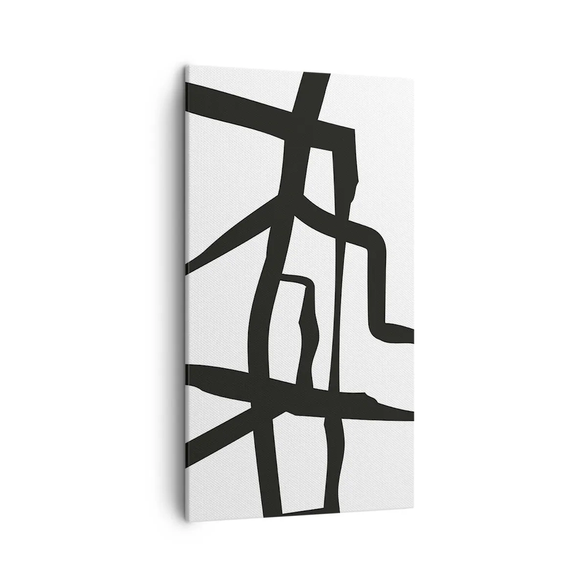 Tablou pe pânză - Construcție în alb și negru - 45x80 cm