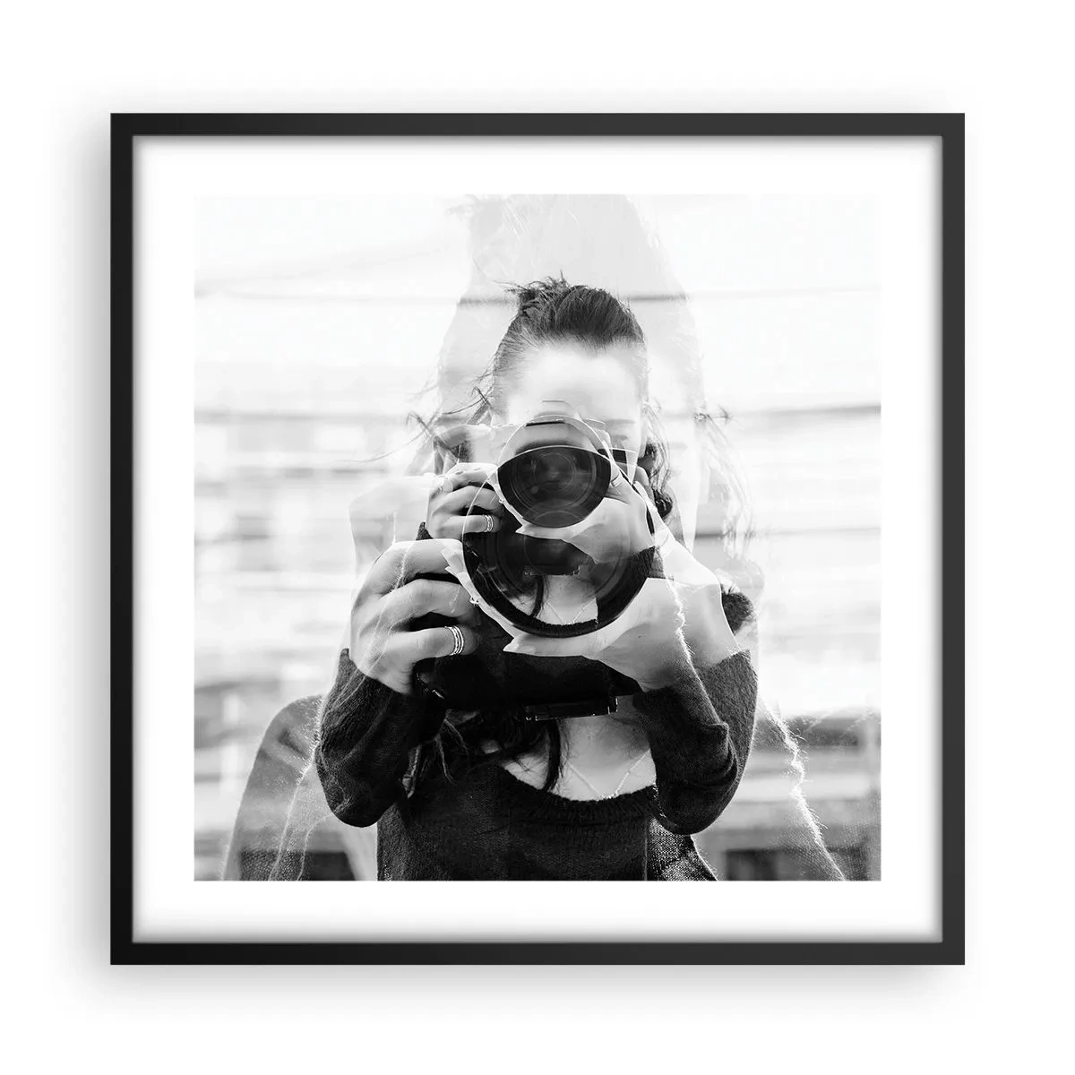 Poster în ramă neagră - Creator și material - 50x50 cm