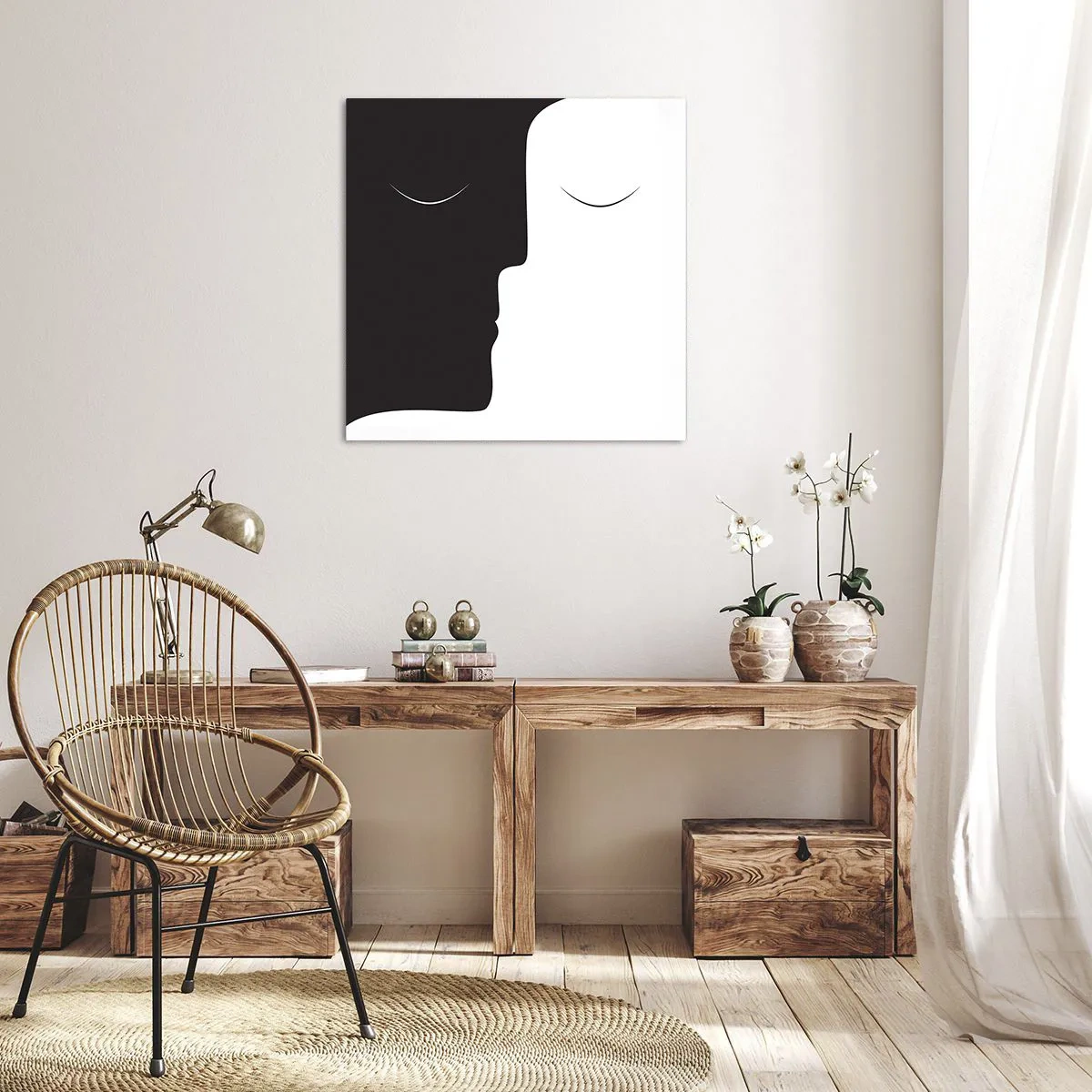 Tablou pe pânză - Unitatea contrariilor - 60x60 cm