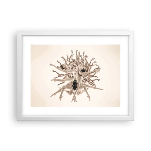 Poster în ramă albă - Înflorirea în dans - 40x30 cm