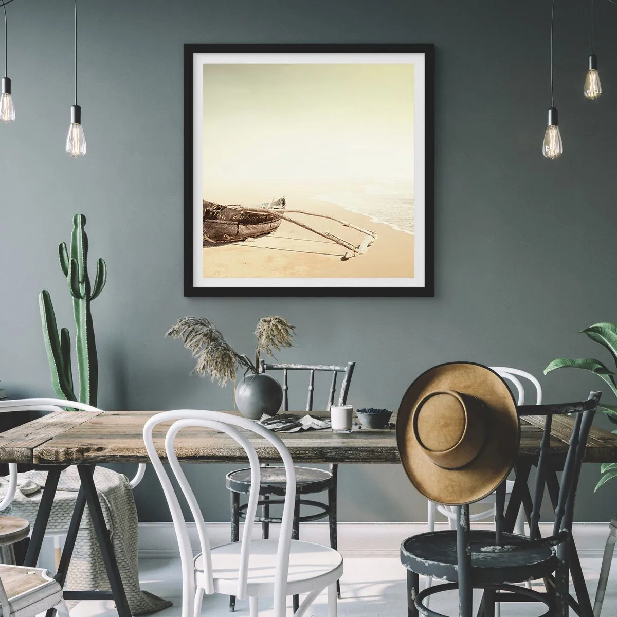 Poster în ramă neagră - O amintire din Mările Sudului - 60x60 cm