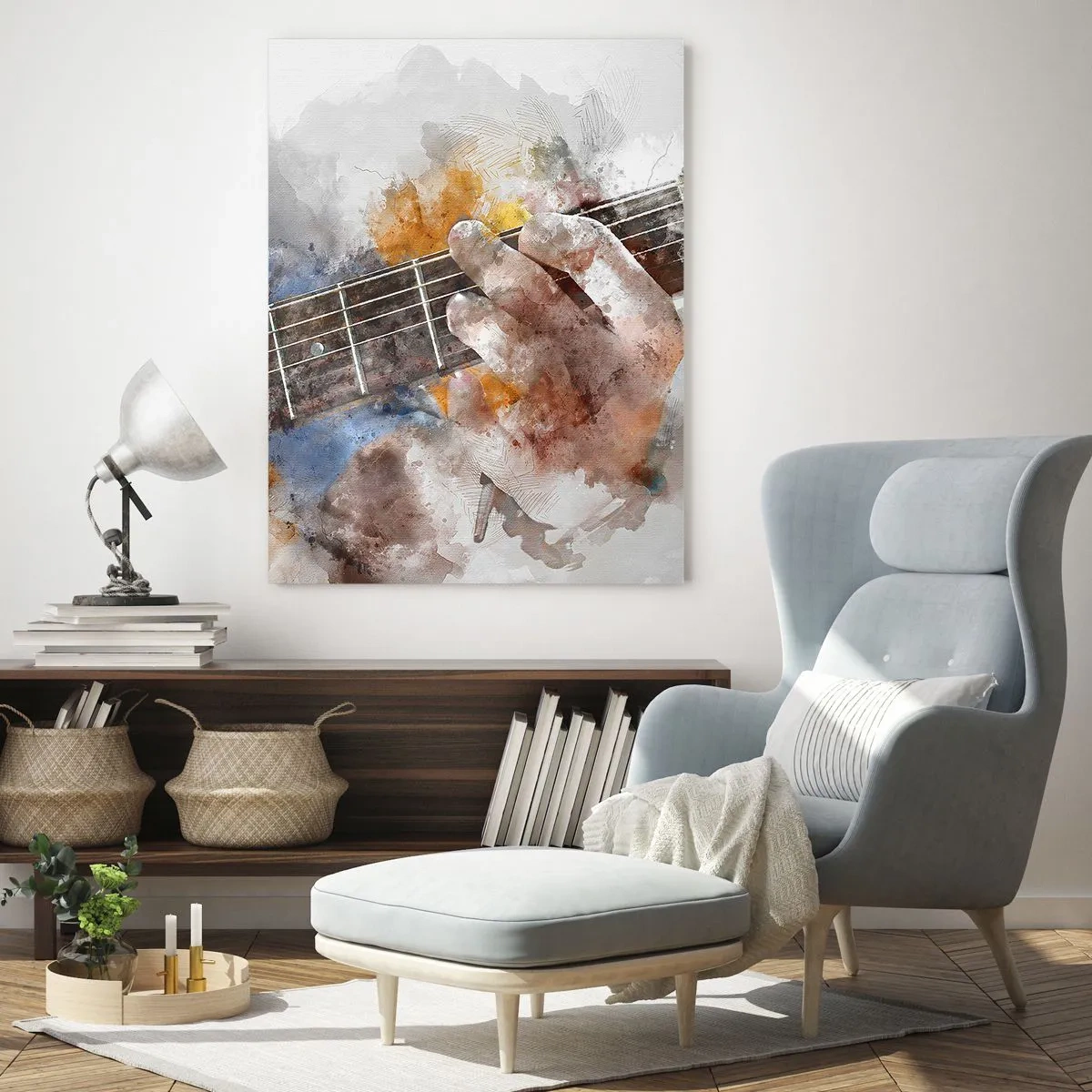 Tablou pe sticlă - Poezie între corzi - 70x100 cm