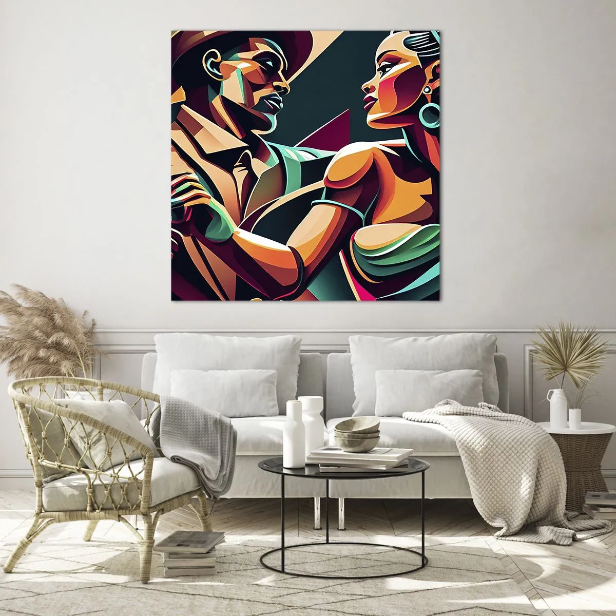 Tablou pe sticlă - În ritmul inimii - 70x70 cm