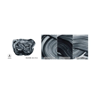Mostră tapet Premium Canvas - Nu este atât de simplu - Abstracția, Grafică, alb-negru - 100x30 cm